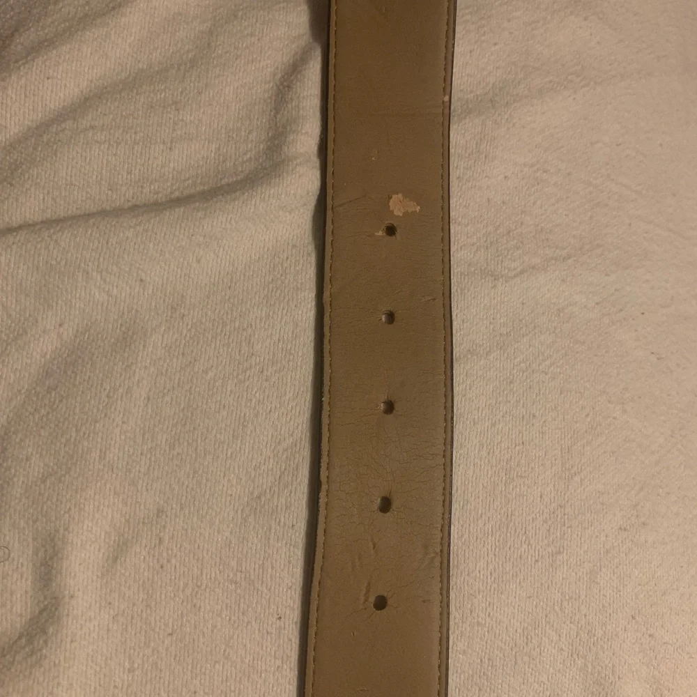✨⚡️💥Talbots Women Belt Size S Black Leather Exterior Gold Bamboo Buckle - Picture 4 of 11